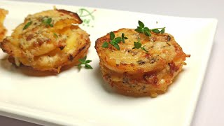 Mini Potatoes Dauphinoise Potato Gratin Stacks Recipe [upl. by Tshombe24]