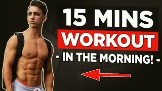 15 MIN MORNING WORKOUT NO EQUIPMENT BODYWEIGHT WORKOUT [upl. by Brandice]