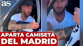 RAMOS aparta una camiseta del REAL MADRID para no firmarla [upl. by Rifkin]