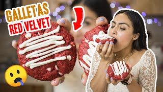 Galletas de Red Velvet  Rellenas de Nutella  Soft cookies  Nutella Red Velvet [upl. by Dey704]