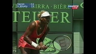 Serena Williams vs Jennifer Capriati Miami 2002 last game  tie break missing [upl. by Animlehliw20]