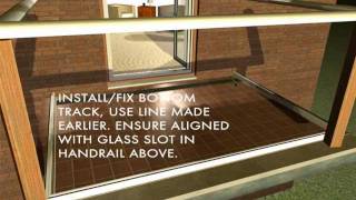 How to install Balcony Systems Glass Balustrades  wwwBalconettecouk [upl. by Winer341]