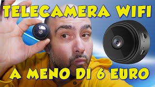 QUESTA TELECAMERA SPIA WIFI COSTA MENO DI 6 EURO E FUNZIONA RECENSIONE MINI CAMERA [upl. by Corbet926]