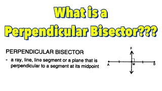 Definition of Perpendicular Bisector Theorem [upl. by Johannessen]