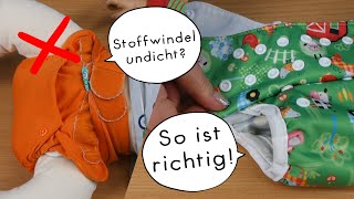 Stoffwindeln richtig anlegen amp Auslaufen vermeiden [upl. by Yahsan382]