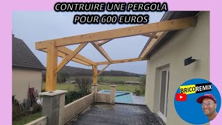 Installer ces panneaux solaire bi face tout seul EP1Construction Pergola bois pour 600 euros [upl. by Suoirrad680]