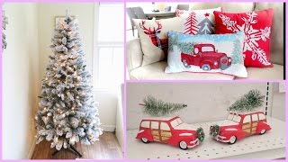 Christmas Home Decor Haul  New Flocked Christmas Tree 🎄 [upl. by Asiluj]