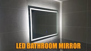 LED Bathroom Mirror with Touch Sensor and Demister Pad Unboxing and Setup [upl. by Rocher]