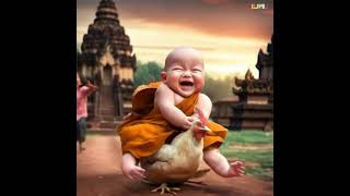 Baby Buddha 😍❤️👍👍❤️❤️❤️ funny baby skatingboard comedy [upl. by Anilorak]