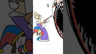 Guess which one is correct TADC episode 3 Pomni and Kinger vs Angel moment Paper Animation shrots [upl. by Annaynek]