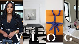 VLOG  MY LAST VLOG  MY DINING ROOM IS COMPLETE  CLEAN WITH ME  UNBOXING MY LV BAG [upl. by Kussell564]