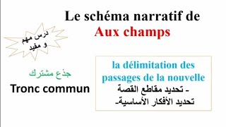 le schéma narratif de Aux champsDélimitation des passagestronc communجذع مشترك [upl. by Pennington927]