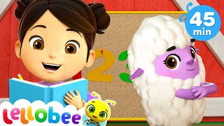 📚 Back To School KARAOKE 📚  BEST OF LELLOBEE  Sing Along With Me  Moonbug Kids Songs [upl. by Marilou]