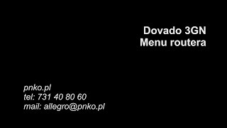 Menu routera Dovado 3GN [upl. by Adnohsek]