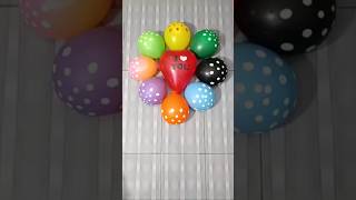 Heart Balloon and Mini Rainbow Balloons popping reverse balloonpopping balloon [upl. by Georgie]