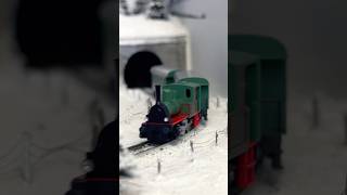 Steam Training Running in the Snowy English Countryside train modelrailway modeltrains [upl. by Moria]