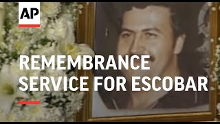 COLOMBIA REMEMBRANCE SERVICE FOR PABLO ESCOBAR [upl. by Nylle]