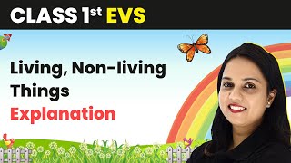 Class 1 EVS  Living Nonliving Things  Explanation [upl. by Otti469]