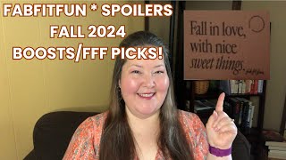 Fabfitfun Spoilers  Boosts Now FFF PICKS  FALL 2024 [upl. by Enahpad]