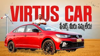 The New Volkswagen Virtus GT Plus Sport  Car Review In Telugu  Meher Gear Head [upl. by Aubarta]