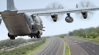 US Landing Its Most Feared AC130 Combat Aircraft in Middle of Highway [upl. by Blanka374]