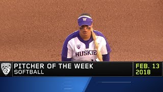 Washingtons Taran Alvelo nabs first Pac12 Pitcher of the Week honor for 2018 [upl. by Abisha958]