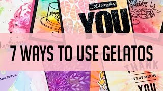 7 ways to use Faber Castell Gelatos gesso mixed media [upl. by Annodal]