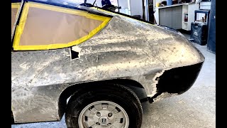 Lancia Fulvia Zagato 1600 restoration Pt6 Stripping the paint reveals shocking bodywork repairs [upl. by Drona]