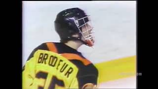 1982 Richard Brodeur Saves vs Flames in R1 [upl. by Zelda]