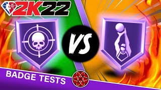 2K22 Best Shooting Badges  Deadeye vs Blinders Badge  How to Use [upl. by Selma]