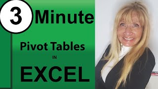 3 Minute Pivot Tables In Excel [upl. by Aliehs806]