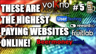 These Are The HIGHEST PAYING Websites YOU Need to KNOW ABOUT 5  The Beermoney Podcast [upl. by Sardse50]