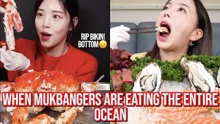 mukbangers are eating the ENTIRE ocean of seafood [upl. by Ash]