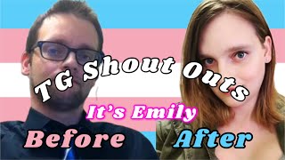 Transgender Shout Outs 0009 🏳️‍⚧️ Its Emily HRT Male To Female Transition Timeline [upl. by Oringas]