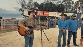 Weipa Bull Ride National Anthem and quotIm a Queenslanderquot [upl. by Ynatterb]