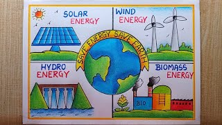 World Energy Conservation Day drawing How to draw Energy Conservation Poster How to Save Energy [upl. by Akiwak183]