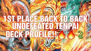 BACK TO BACK PRERELEASE 1ST PLACE UNDEFEATED TENPAI DECK PROFILE 🔥🔥🐉🐉 [upl. by Nevai]