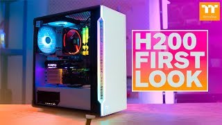 It Comes In White Thermaltake H200 MidTower Case  First Look [upl. by Laresa]