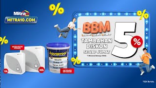 Borong Barang Mitra10 BBM Tambahan Diskon 5 Setiap Jumat [upl. by Aidnac]