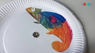 Colour changing chameleon craft for children [upl. by Nylecaj]