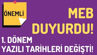 20232024 1 VE 2 YZILI SINAV TARİHLERİ DEĞİŞTİ I MEB DUYURDU [upl. by Icats409]