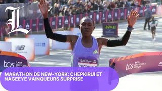 Marathon de NewYork Chepkirui et Nageeye vainqueurs surprise [upl. by Uttica502]