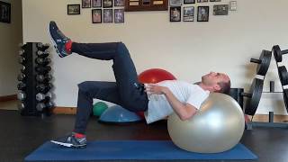 Stability Ball Marching Glute Bridge [upl. by Whitehouse701]