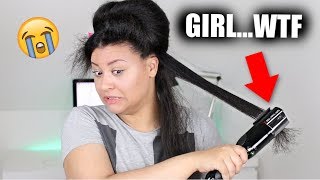 So I Tried The Split End Trimmer On My THICK Hair 😨 [upl. by Ettezzus]