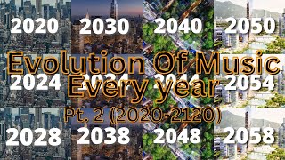 Evolution Of Music Part 2  Every Year 2020  2120 [upl. by Ahsener]