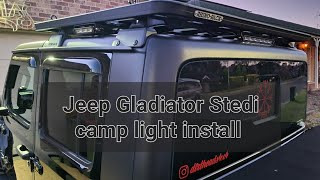 Jeep Gladiator Stedi camp light install on rhino rack [upl. by Namaan]