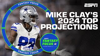 Do YOU agree with Mike Clays 2024 Projections  Fantasy Focus 🏈 [upl. by Lahey317]