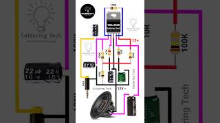 TDA 2030 ic amplifier  12V amplifier shorts viral diy [upl. by Feodora]