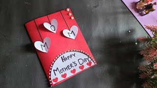 Easy Mothers day card • mothers day greeting card idea•How to make mothers day card mom loves [upl. by Eniamahs]