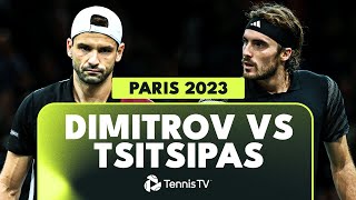 Grigor Dimitrov vs Stefanos Tsitsipas EPIC Match Highlights  Paris 2023 [upl. by Narmi405]